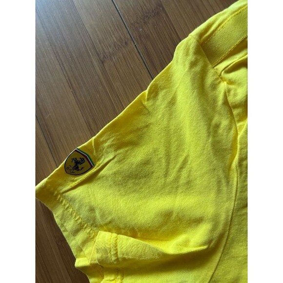 90’s Puma Ferrari Racing Retro Formula Uno Men’s Yellow T-Shirt Medium - Picture 3 of 4